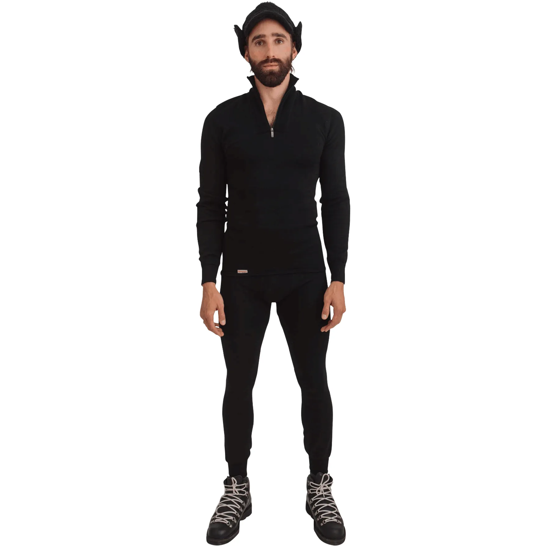 200g Half Zip, Black