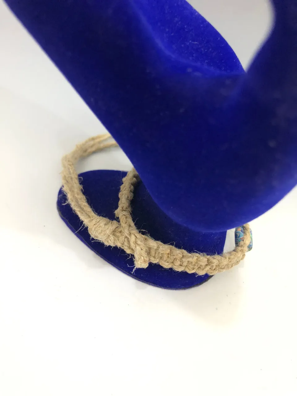 90s Hemp & Clay Bracelet (Dolphin Design)