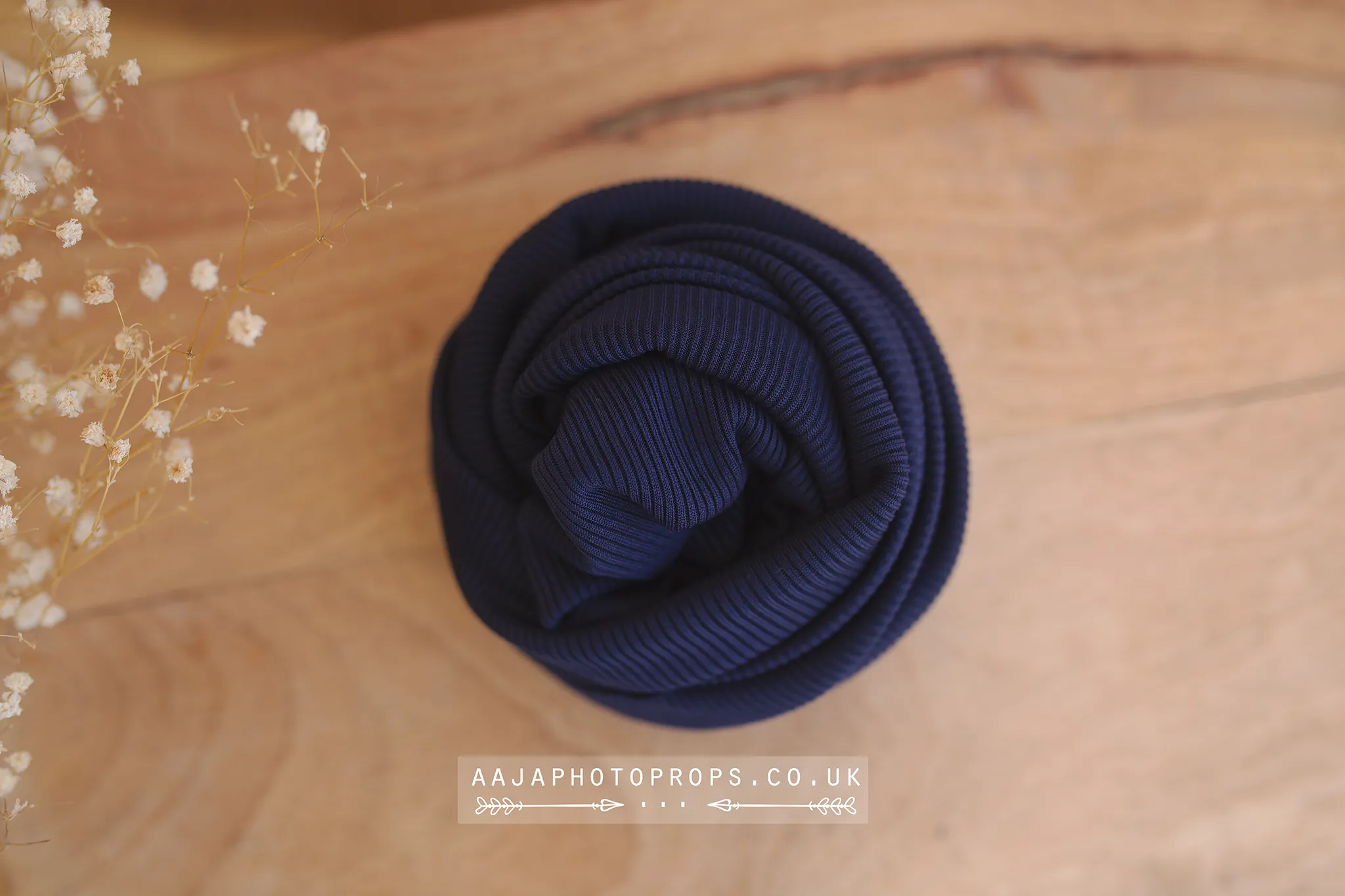 Baby newborn  textured jersey wrap, navy blue, dark, RTS
