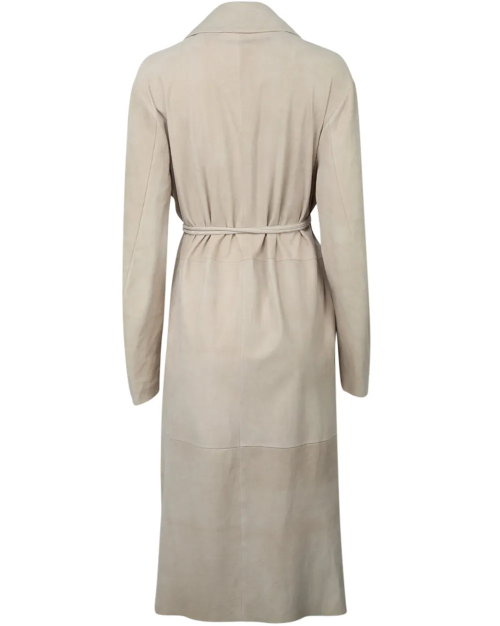 Beige Suede Overcoat