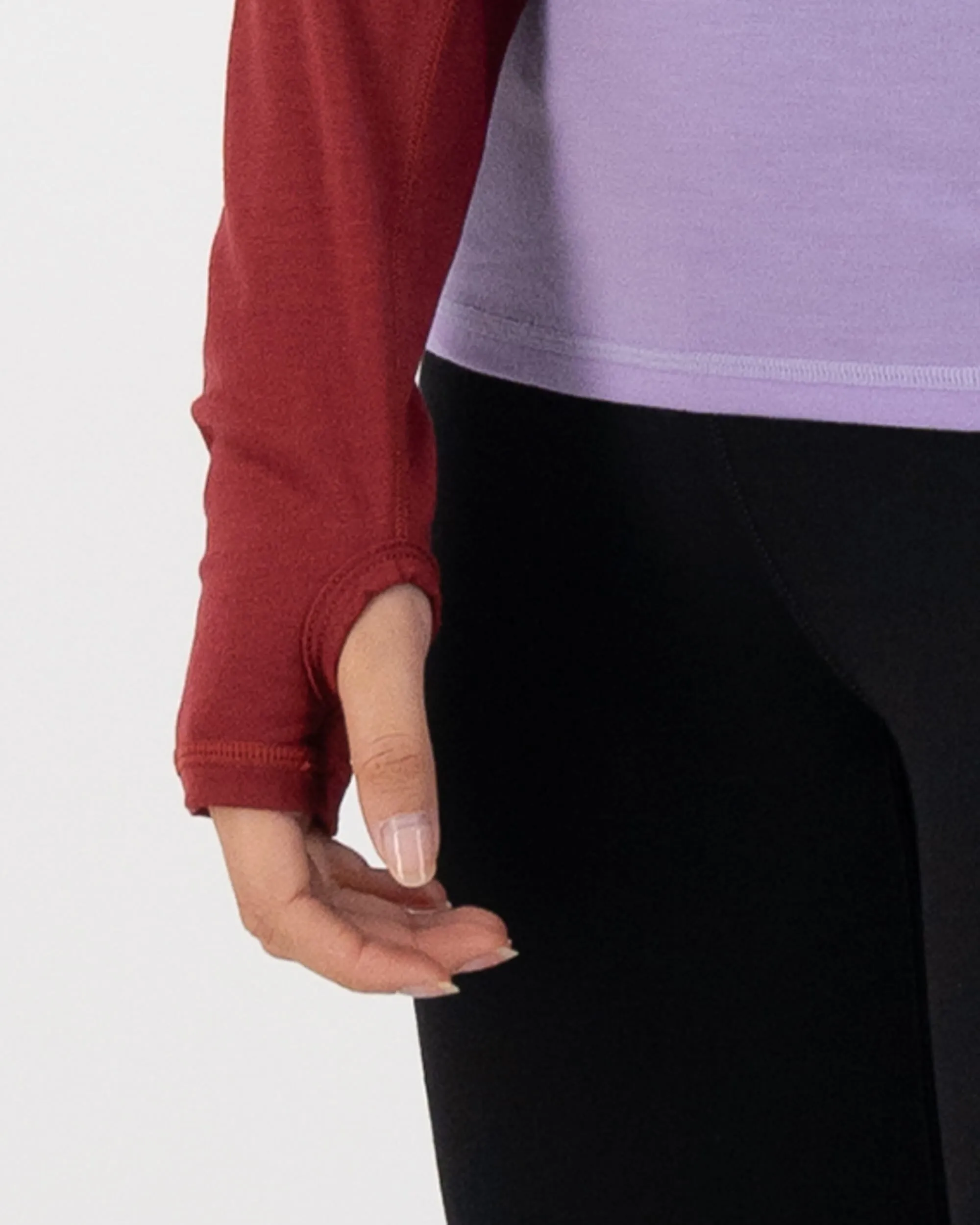 Bella Merino Long Sleeve - Lupin / Cherry