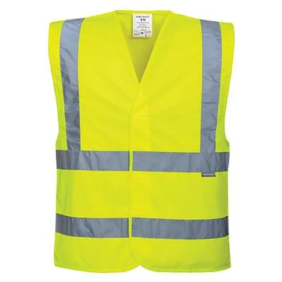 C470 Hi-Vis Two Band & Brace Vest - All Sizes