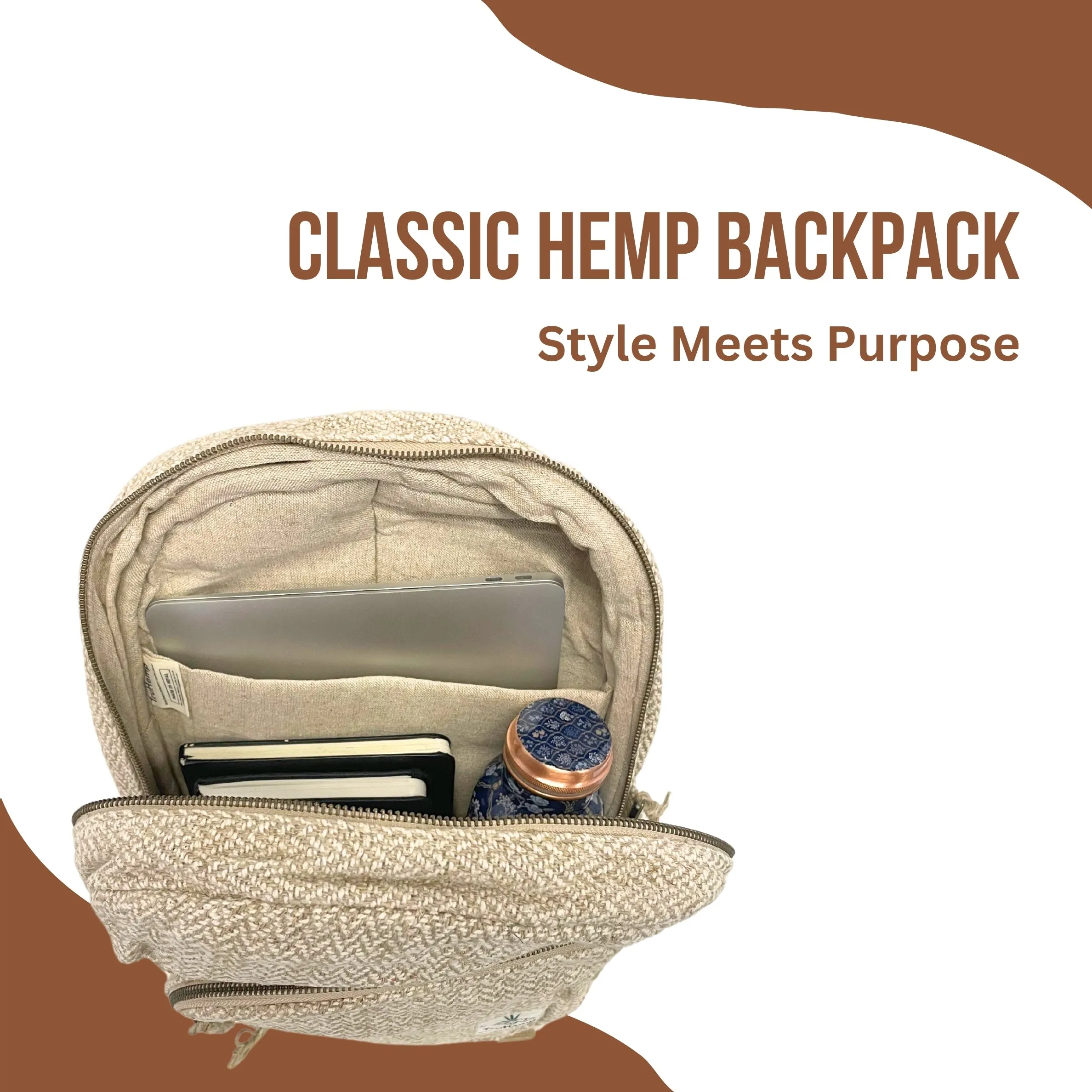Classic Hemp Backpack - Natural Hemp