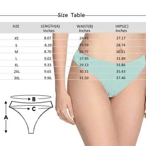 Custom Boyfriend Face&Name Underwear for Women Heart  Personalized Women's Lingerie Panties Classic Thongs