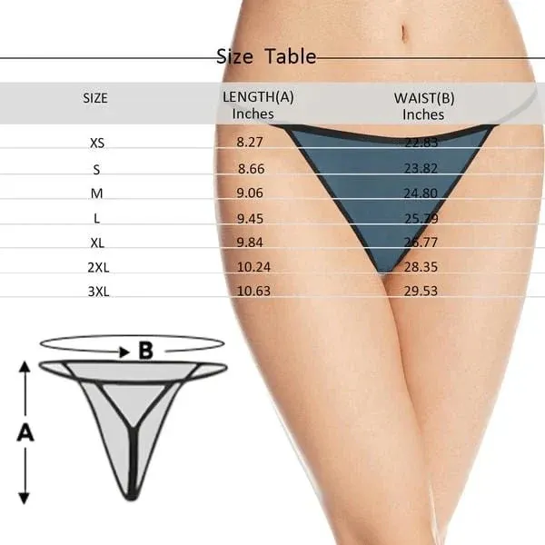 Custom Boyfriend Face&Name Underwear for Women Heart  Personalized Women's Lingerie Panties Classic Thongs
