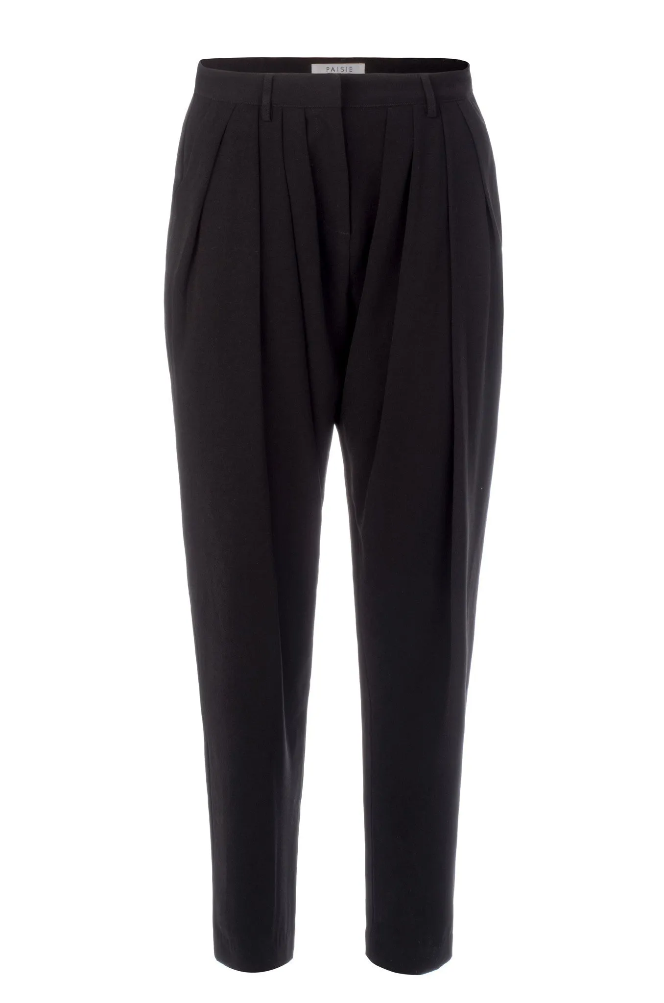 Draped Trousers in Black