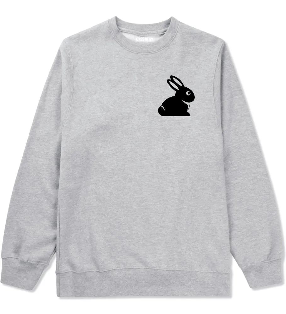 Easter Bunny Rabbit Chest Mens Crewneck Sweatshirt