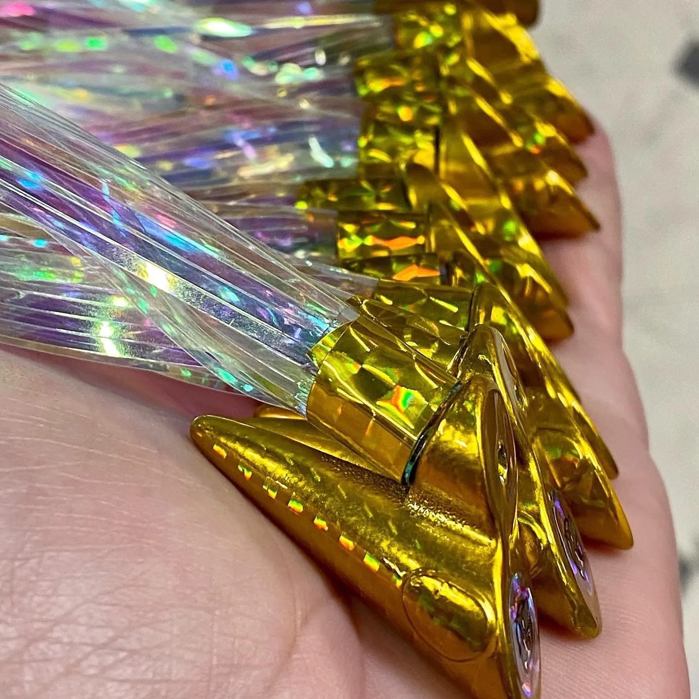 Gold heads pearl mylar