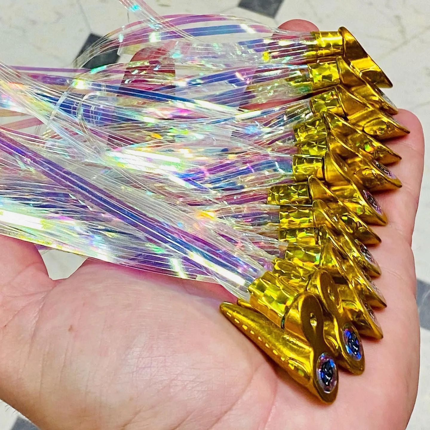 Gold heads pearl mylar