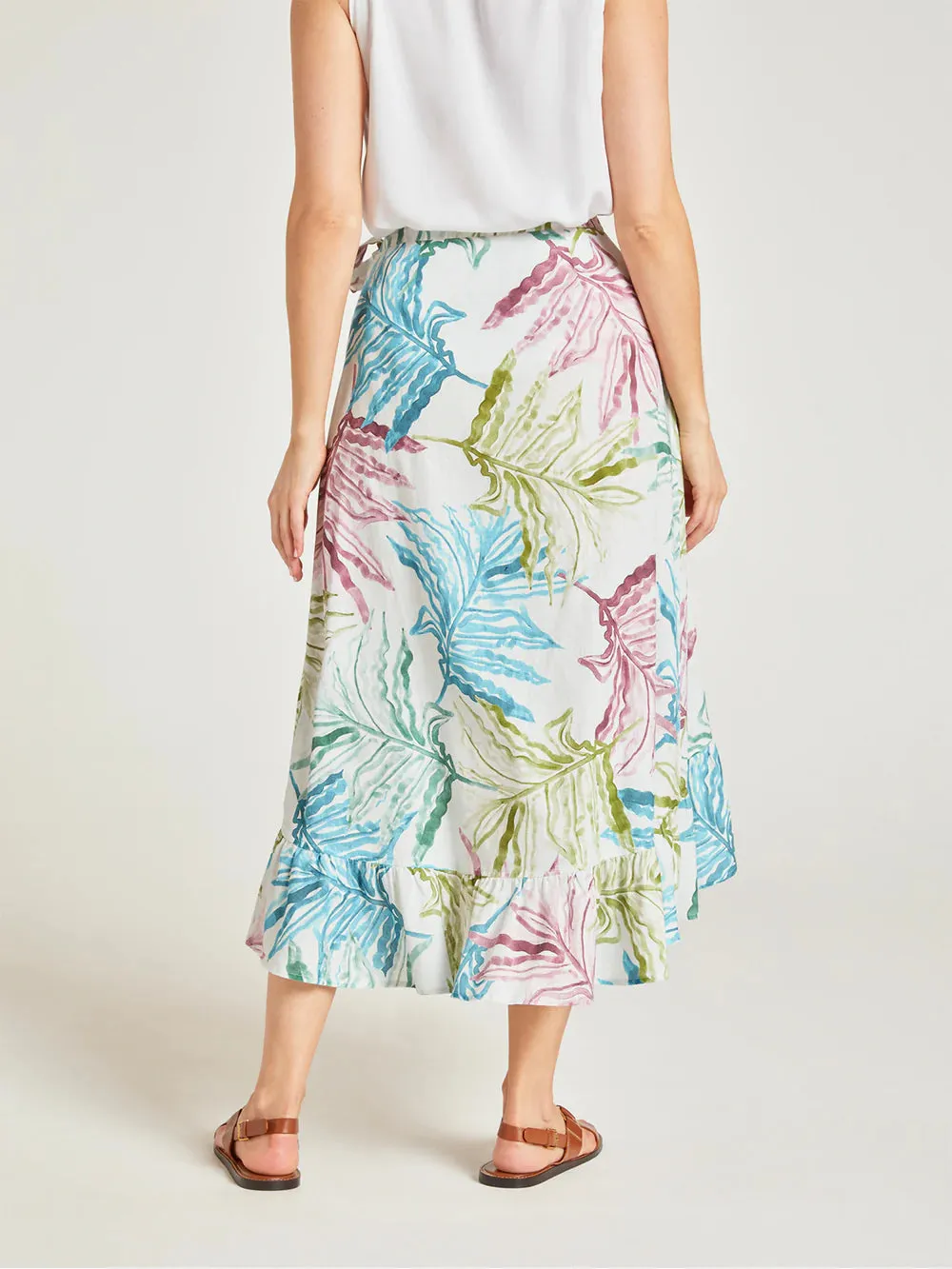 Hemp/ Organic Cotton Leaf Print Hemp Skirt