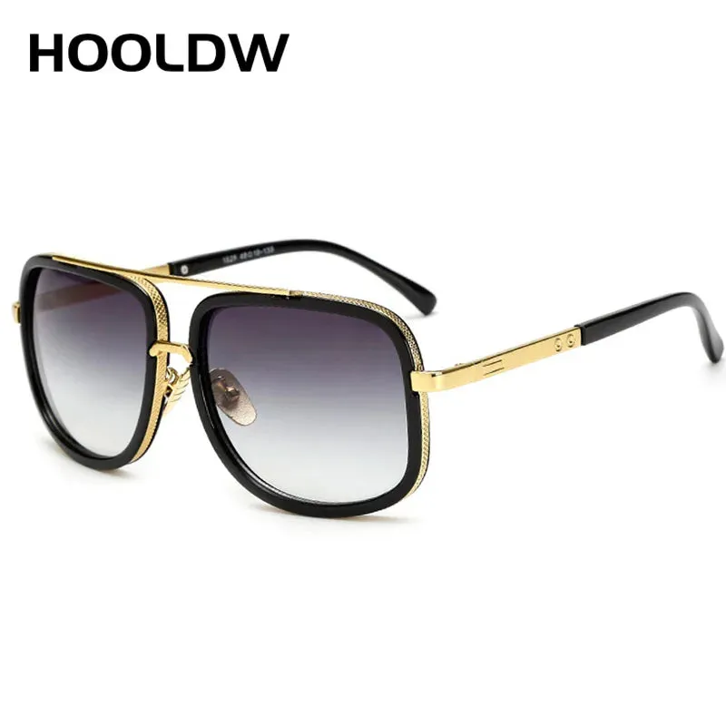 HOOLDW Men Oversized Sunglasses Men Women Luxury Brand Design Square Polarized Sun Glasses Male Driving Goggle Eyewear UV400