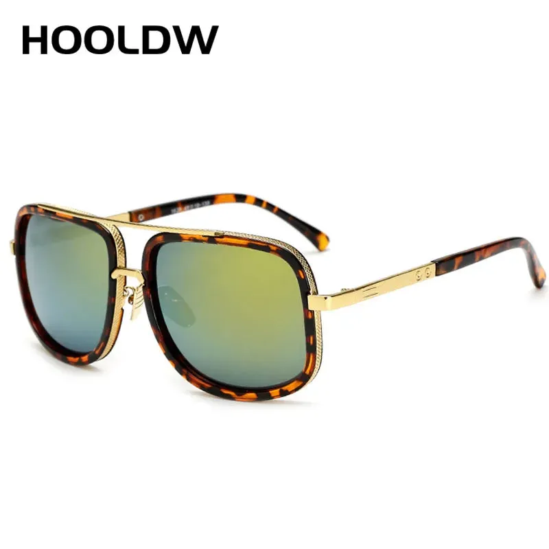 HOOLDW Men Oversized Sunglasses Men Women Luxury Brand Design Square Polarized Sun Glasses Male Driving Goggle Eyewear UV400
