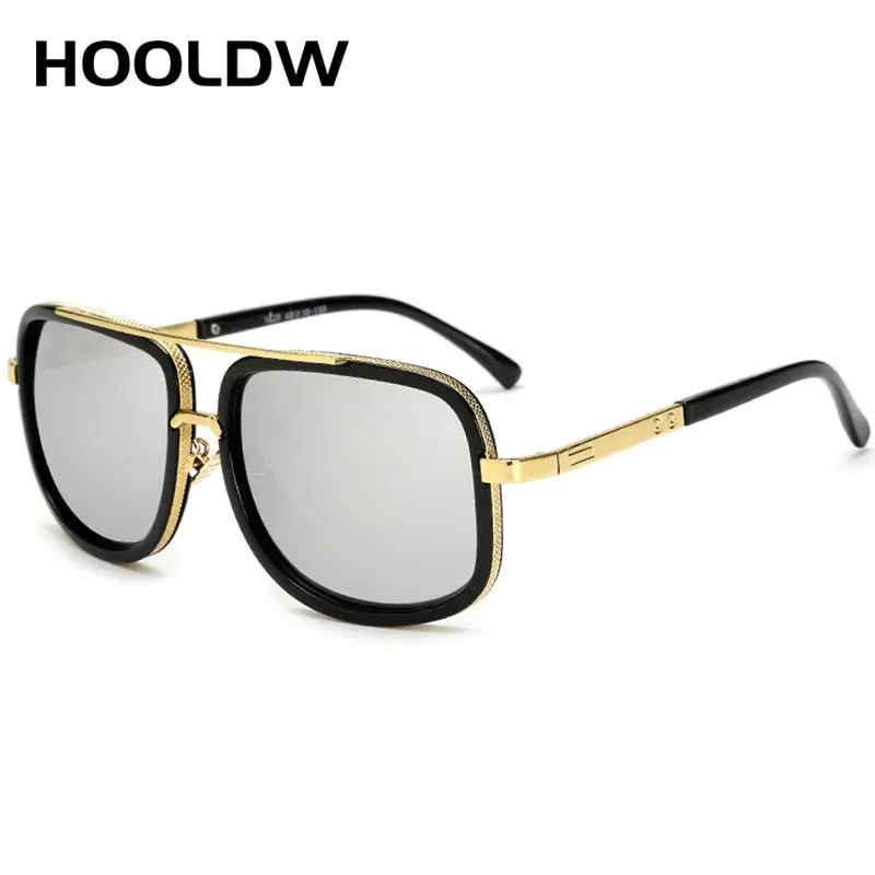HOOLDW Men Oversized Sunglasses Men Women Luxury Brand Design Square Polarized Sun Glasses Male Driving Goggle Eyewear UV400