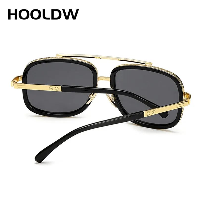 HOOLDW Men Oversized Sunglasses Men Women Luxury Brand Design Square Polarized Sun Glasses Male Driving Goggle Eyewear UV400