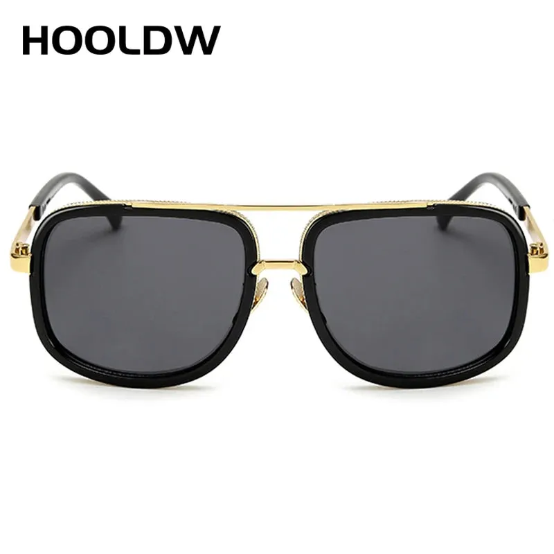 HOOLDW Men Oversized Sunglasses Men Women Luxury Brand Design Square Polarized Sun Glasses Male Driving Goggle Eyewear UV400