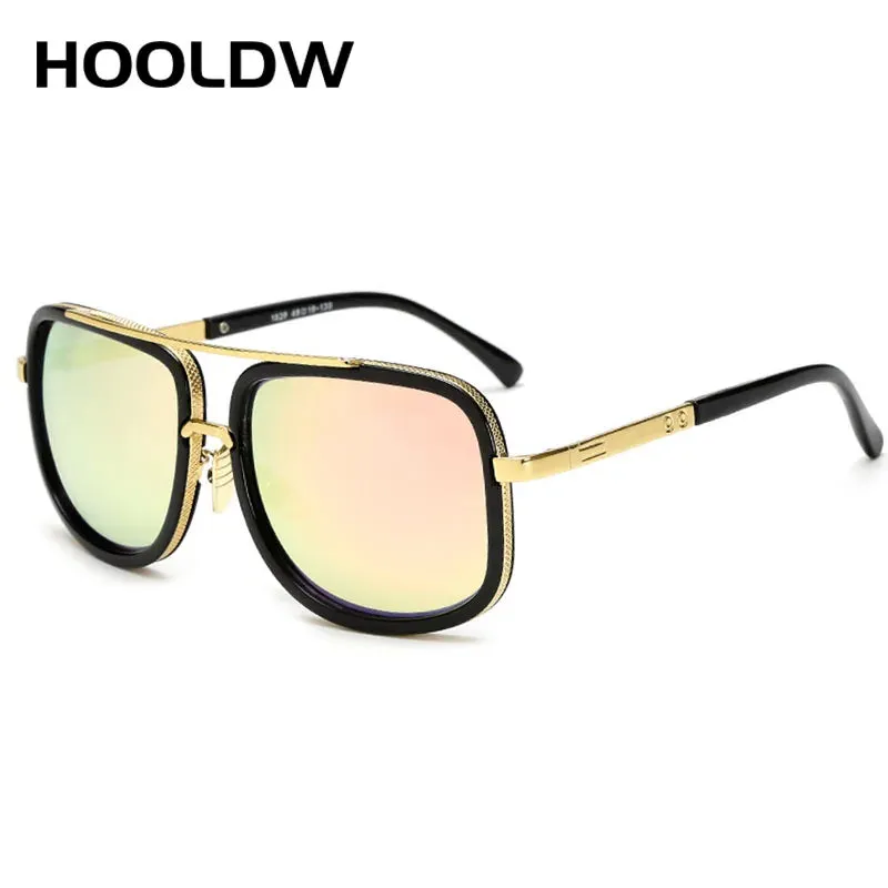 HOOLDW Men Oversized Sunglasses Men Women Luxury Brand Design Square Polarized Sun Glasses Male Driving Goggle Eyewear UV400