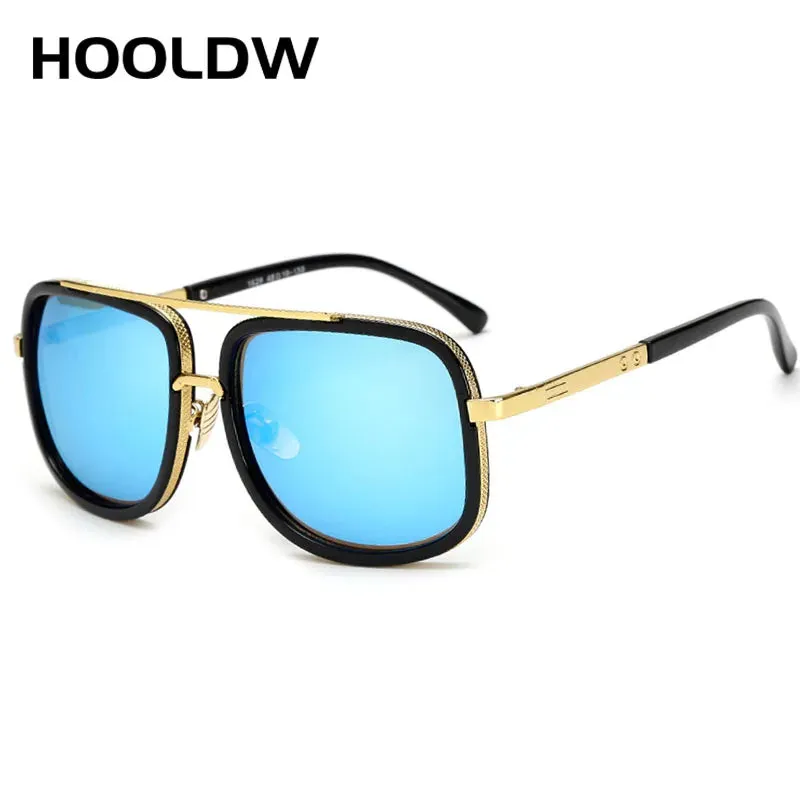 HOOLDW Men Oversized Sunglasses Men Women Luxury Brand Design Square Polarized Sun Glasses Male Driving Goggle Eyewear UV400