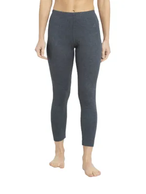 Ladies Charcoal Melange Thermal Leggings