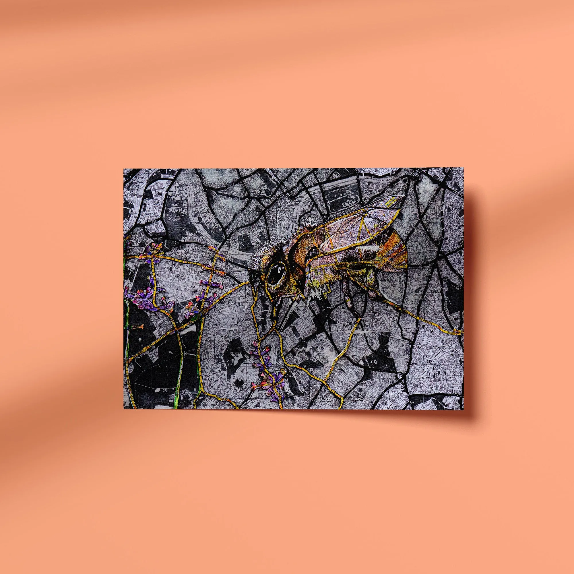 Lavender Hill Bee Art Print