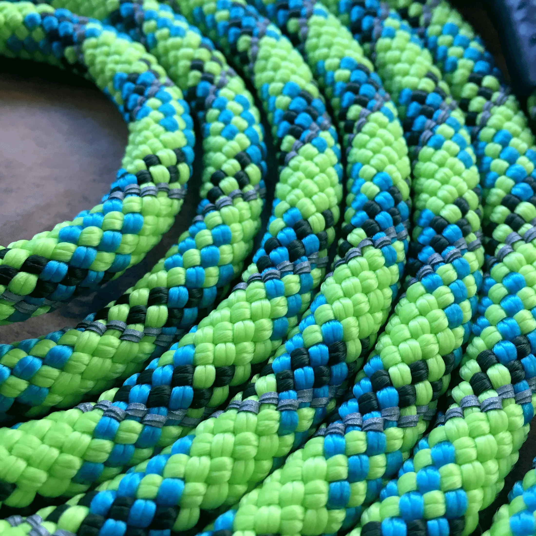 Lime Reflective Rope Collar