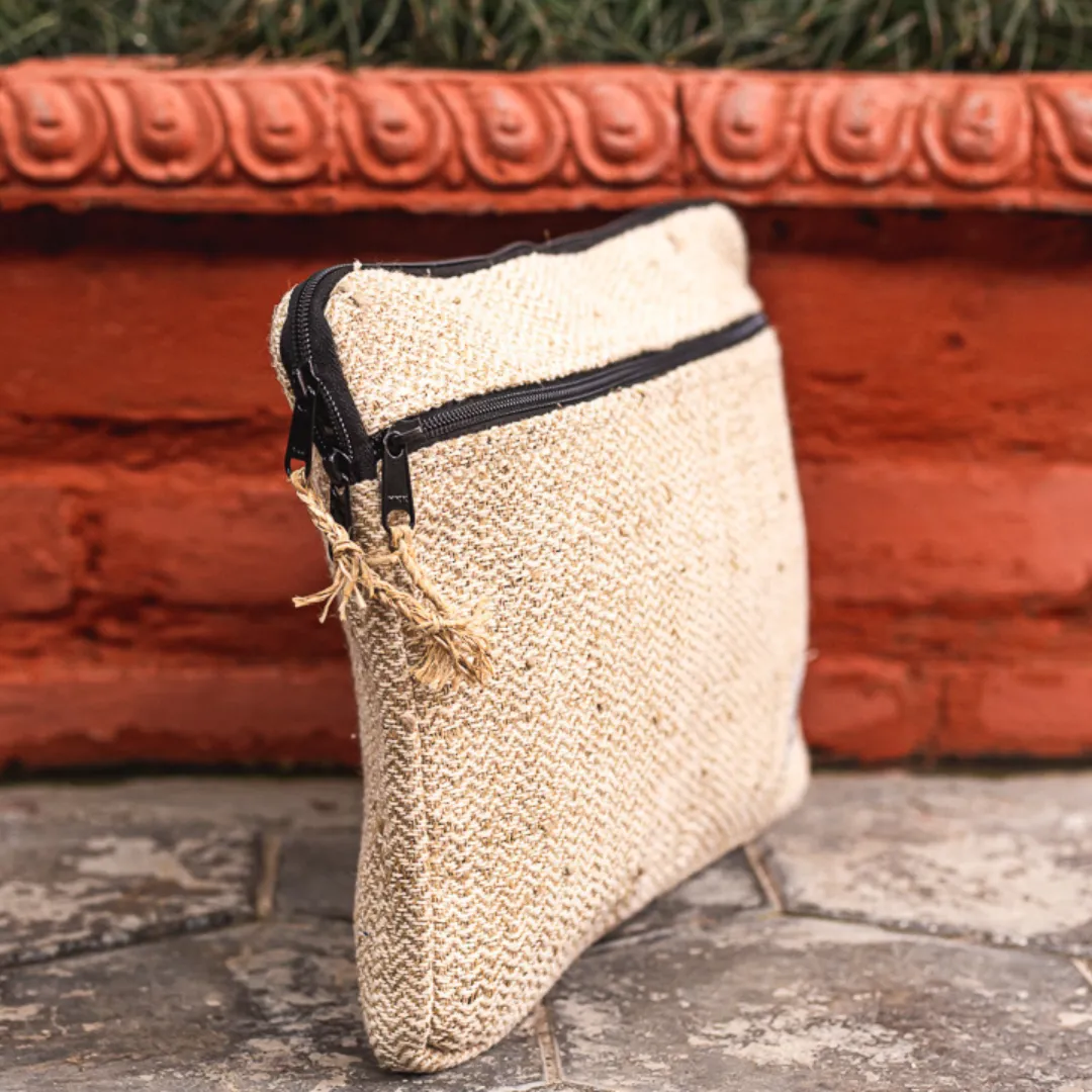 Linear Hemp Laptop Sleeve - Natural Hemp