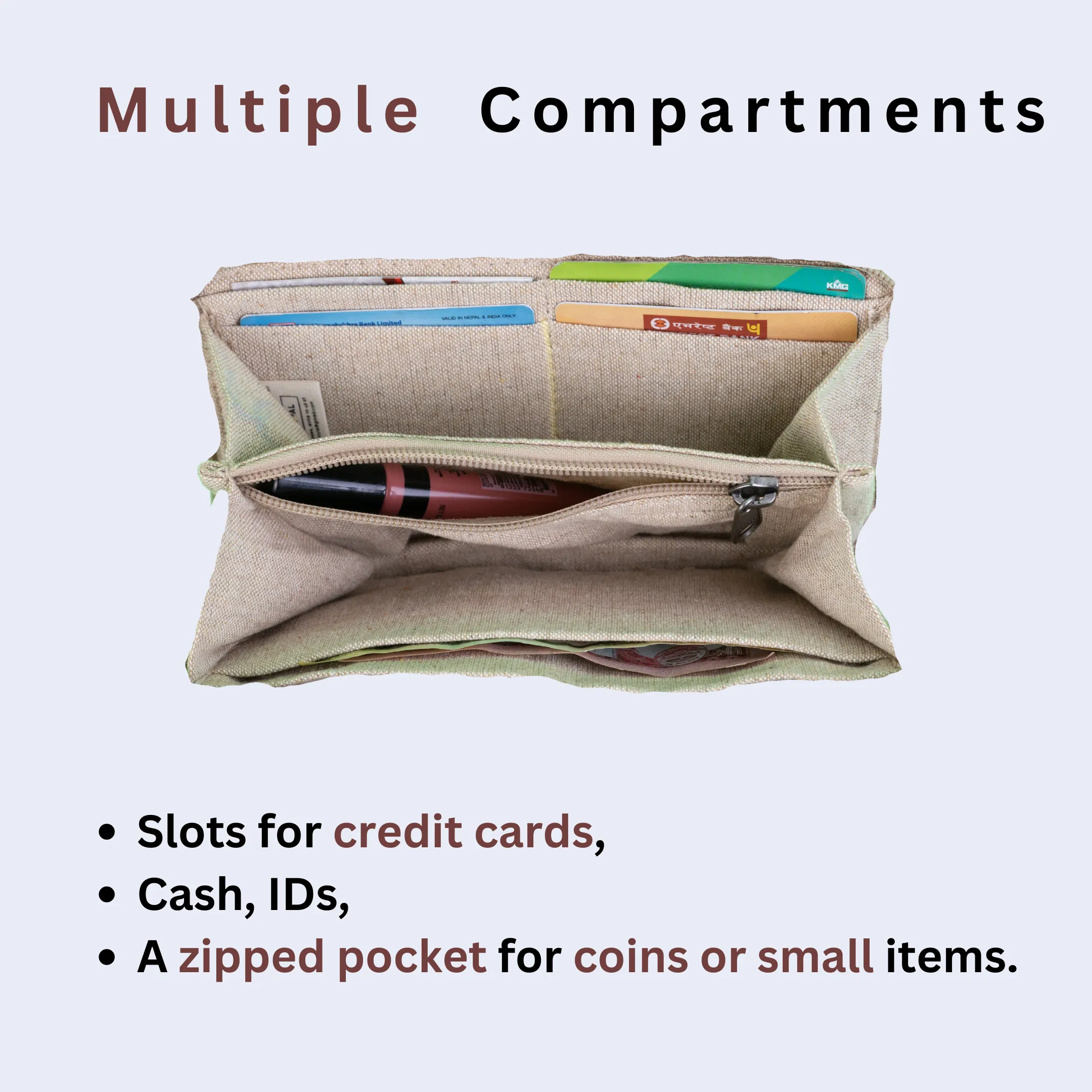 Maya Hemp Wallet - Natural Hemp