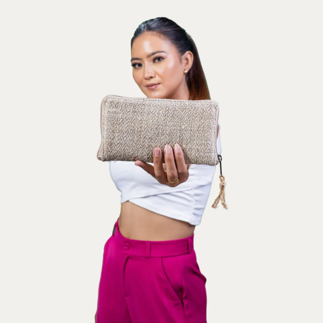 Maya Hemp Wallet - Natural Hemp