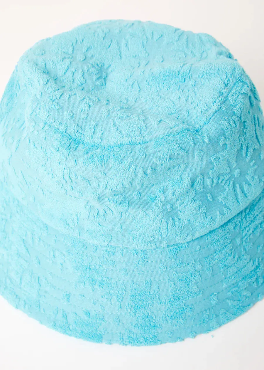 MOON HEMP TERRY BUCKET HAT | BLUE DAISY