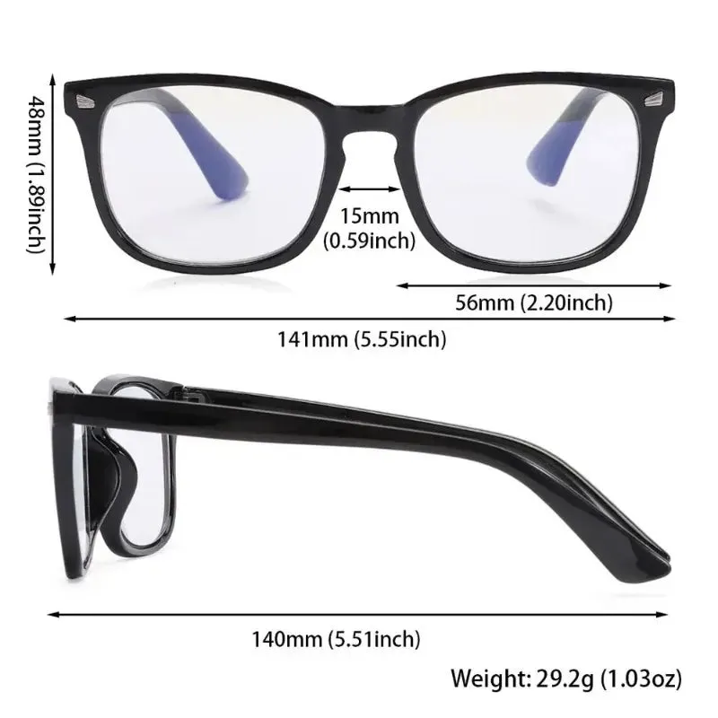 Square Progressive Multifocus Reading Glasses Anti Blue Light Presbyopic Glasses Spring Hinge Readers Far and Near Eyewear