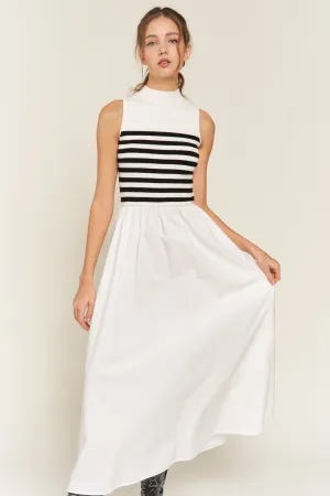 Striped Knit Maxi Dress