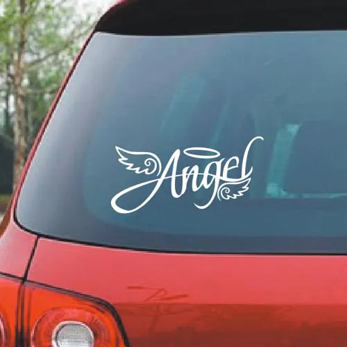 style: 40x17cm, Color: White - Angel Wings Reflective Sticker