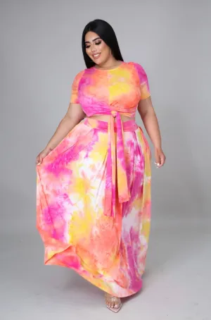 Sunny Escape Maxi Skirt-Tie Dye