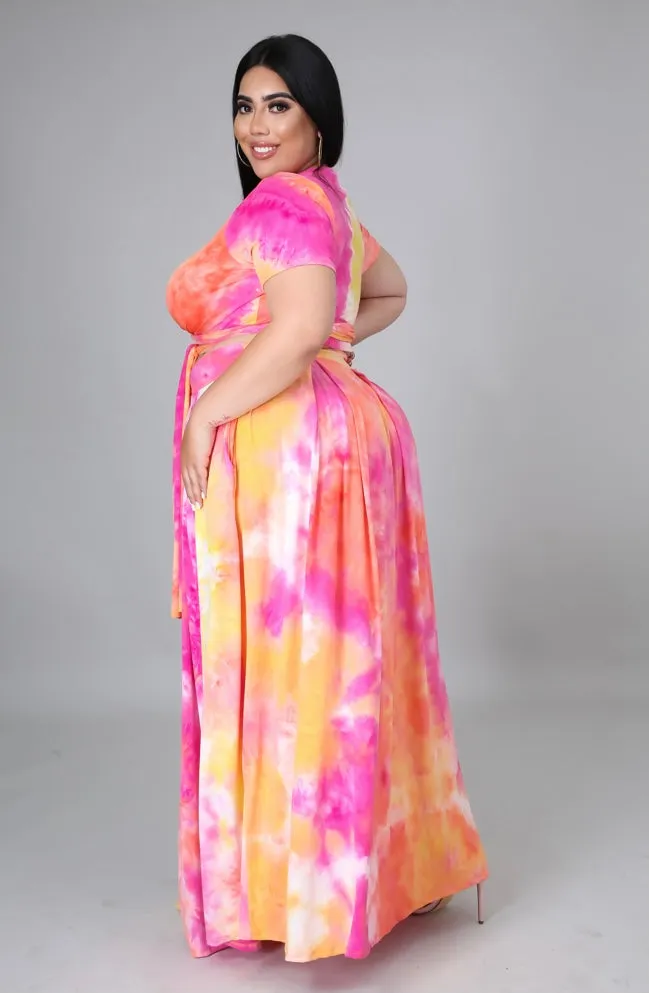 Sunny Escape Maxi Skirt-Tie Dye