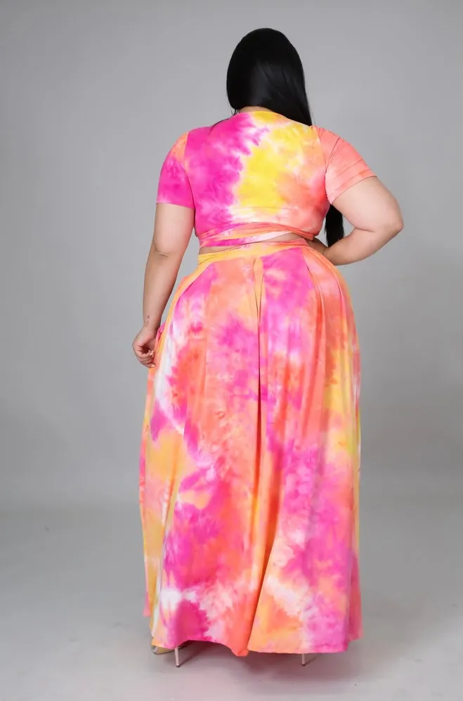 Sunny Escape Maxi Skirt-Tie Dye