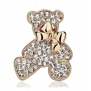 Teddy bear with a bow enamel pin
