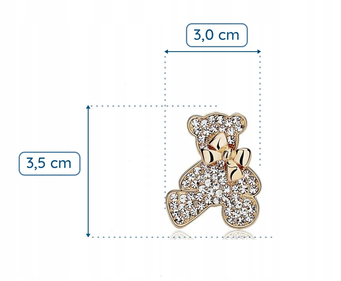 Teddy bear with a bow enamel pin