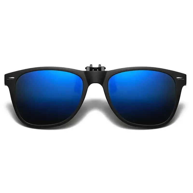 TR90 Polarized Clip On Men Sunglasses Ladies Flip Color Changing Sunglasses Night Vision Driving Glasses