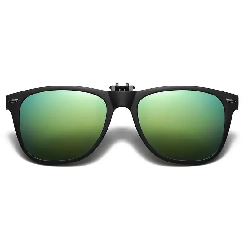 TR90 Polarized Clip On Men Sunglasses Ladies Flip Color Changing Sunglasses Night Vision Driving Glasses