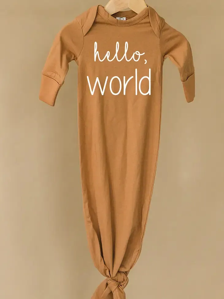 Urban Baby Co. Hello World Organic Baby Knotted Ginger Gown