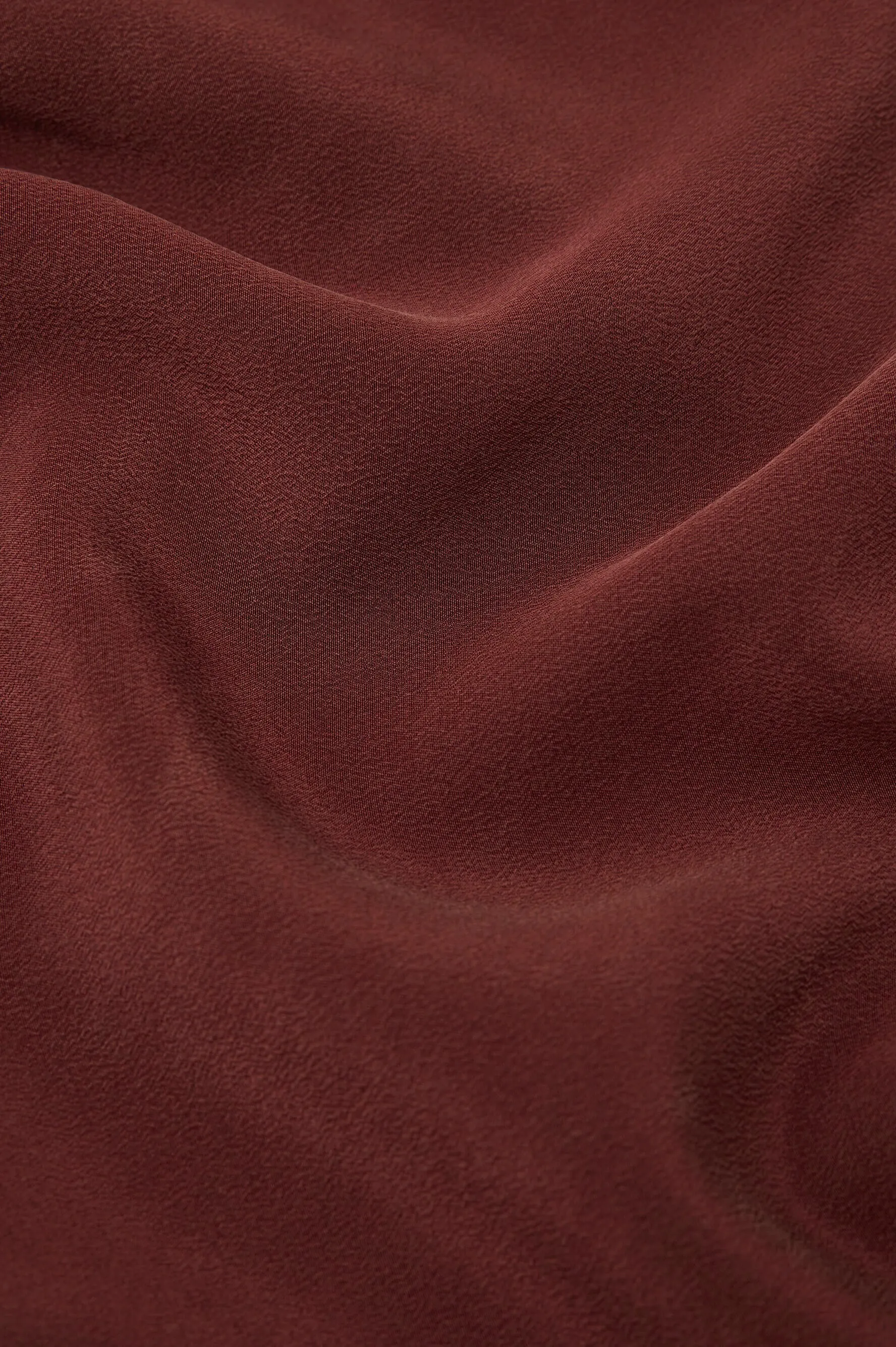 Vreeland Burgundy Dress in Silk Crêpe de Chine